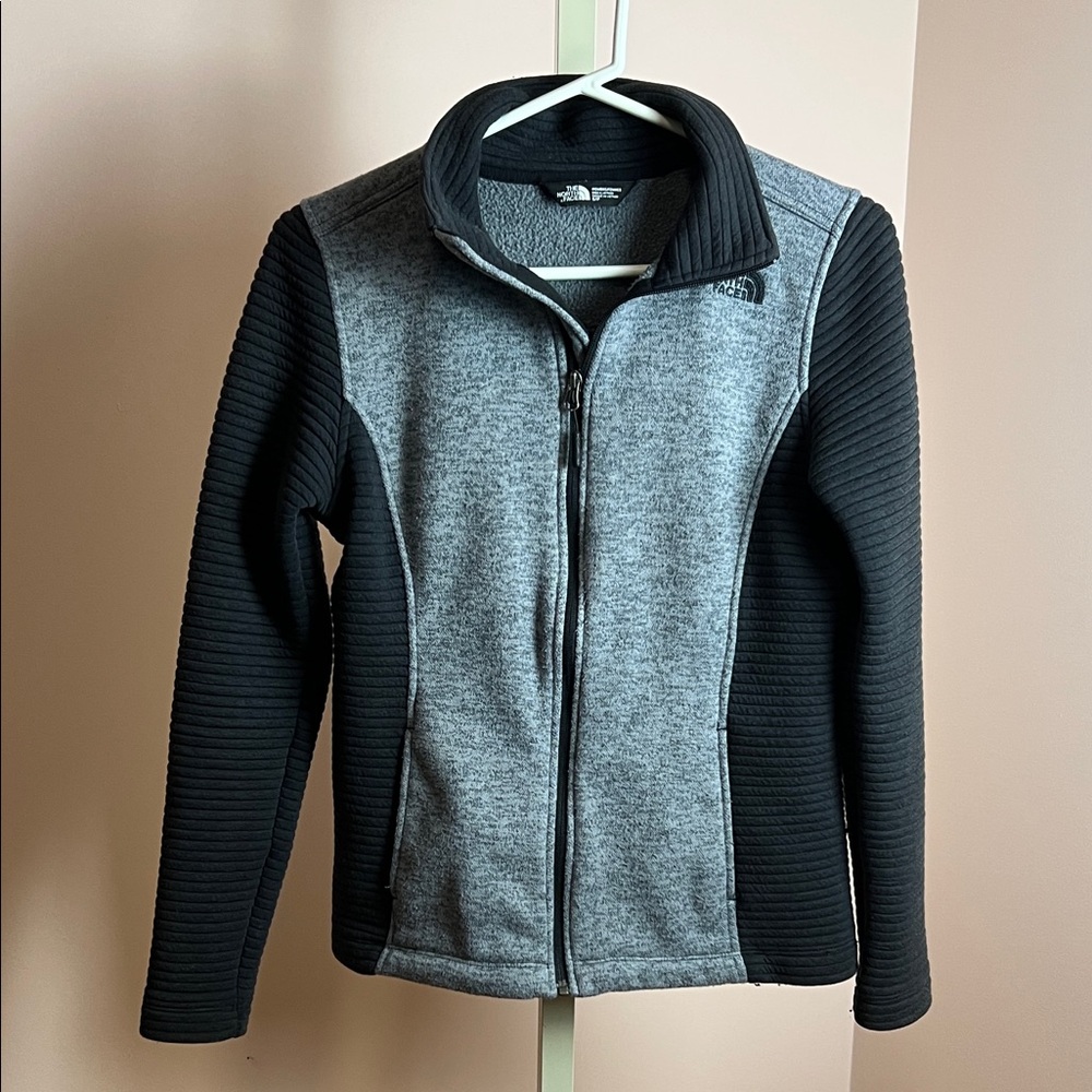 The North Face Two-Tone Black and Gray Fleece Jacket